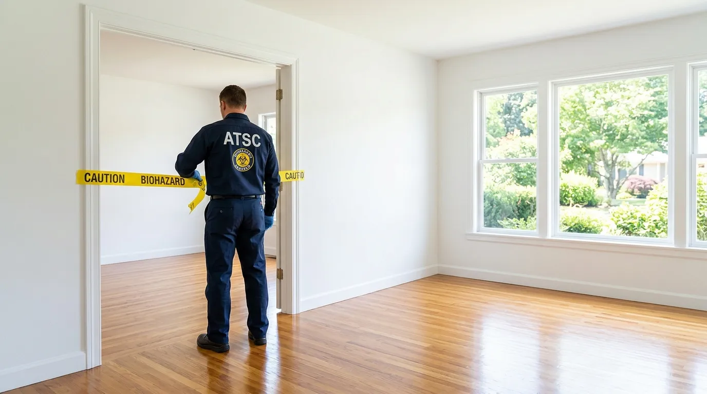 Certified biohazard cleanup crew performing Crime Scene Cleanup in East Cambridge